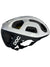 The POC Sports Octal X MIPS Helmet is a lightweight white and black cycling helmet, shown in side profile, with multiple ventilation holes and an adjustable chin strap against a plain background.