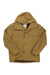 The Fjallraven Mens Ovik Hydratic Jacket in tan features front snap buttons, a zip closure, two large chest pockets, and angled side pockets. Shown laid flat on a white background.