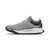 The North Face Women's Vectiv Escape Knit Shoe, shown in side profile against a white background, features a grey and white knit upper, white midsole, and black textured outsole—perfect for trail adventures or hiking.