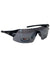The Tifosi Women's Podium XC Sunglasses feature a black, semi-rimless frame with mirrored lenses and INTERCHANGE sticker, plus curved arms and a sleek, aerodynamic design for a stylish, athletic look.