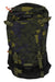 The Dakine Drafter 10L Hydration Pack features a dark green and black camo pattern, multiple straps and buckles, a front logo patch, hydration reservoir, and lightweight frame—ideal for outdoor or hiking use.