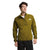 A person wearing The North Face Mens Canyonlands 1/2 Zip Jacket in olive green stands with hands relaxed at their sides, looking slightly left against a plain white background.