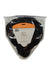 A black Serfas BMP-EX Gel Exerciser Saddle Pad Cover, packaged in a clear plastic bag with an orange and white product info label—a comfortable cycling saddle cover.