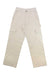 The Roxy Womens Lefty Cargo Pant in beige features a relaxed fit, utility pockets, belt loops, straight-leg cut, and button waist closure. Shown laid flat on a white background.