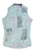 The Sugoi Women's Evolution Zap SL Jersey is a sleeveless, pastel cycling jersey with marble patterns in grey, black, and light purple. It features a front zipper, elastic waistband, and moisture-wicking fabric for comfort.