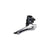The Shimano Ultegra FD-R8000 Front Derailleur, featuring a metallic silver and black finish, is an 11-speed road bike component engineered for smooth gear shifting. It is shown isolated on a plain white background.