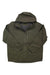 Men's flyweight shell jacket with hood, full zip, dark olive green