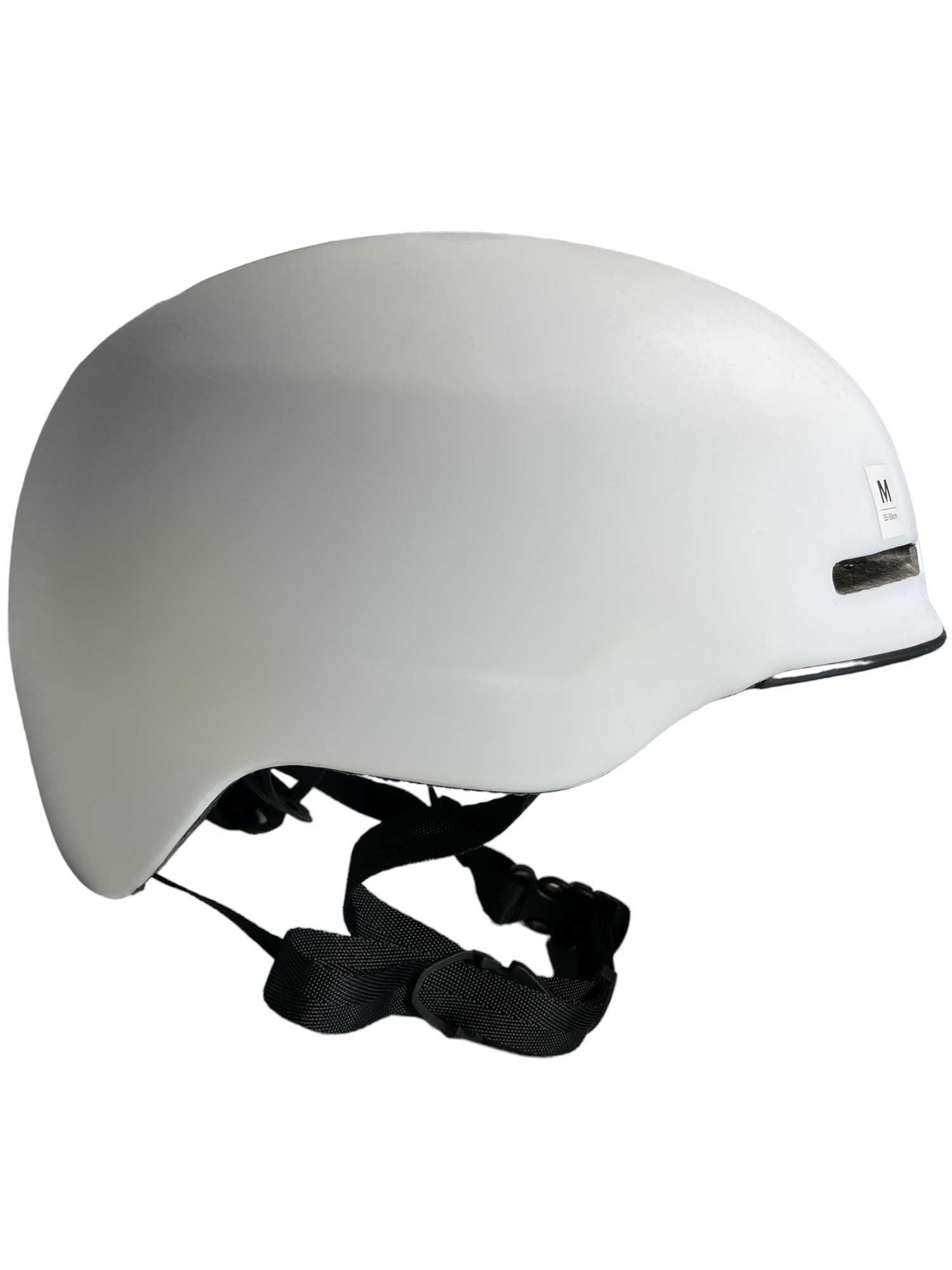 The Smith Maze Helmet features a lightweight, smooth, rounded design with adjustable black chin straps and advanced AirEvac ventilation, shown here in side profile against a plain background.