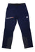 The Mammut Womens Taiss Guide SO Pant is a pair of navy blue softshell pants featuring zippered pockets, reinforced knees, a white logo on the right thigh, and a left thigh zipper with an orange pull—ideal for outdoor adventures.