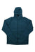 A Mens Olden Polartec Hoody by Marmot in teal, featuring a front zipper, two side pockets, and the Marmot logo on the chest, laid flat on a white background.