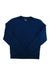 The Topo Designs Mens Dirt Crew Top is a plain navy blue long sleeve crewneck sweatshirt made from organic cotton, shown laid flat on a white background with ribbed cuffs and hem.