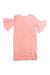 The Splendid Women's Ruffle Sleeve Dress is light pink with ruffled bell sleeves, a round neckline, and a subtle vintage wash for a relaxed, slightly wrinkled look. Shown laid flat on a white background.