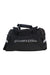 The Showers Pass Waterproof Duffel Bag is crafted from black ballistic nylon with a white logo, features two carrying handles and reflective accents, and is perfect for carrying cycling gear.