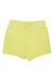 UGG Womens Finola Short in light yellow, made from cozy knit with ribbed waistband and leg openings, shown flat on a white background.