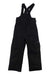 The Obermeyer Boys Volt Pant, shown on a white background, features black insulation, adjustable shoulder straps, front pockets, and wide legs—ideal as boys ski pants.