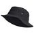 The North Face Kids' Class V Brimmer Hat is a black sun hat with a wide brim and small front logo, made from recycled polyester with UPF 40+ protection. Shown on a white background.