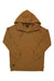 The Saucony Women's Recovery Zip Tunic Top in brown features a relaxed fit, partial front zipper, hood with drawstrings, long sleeves, and ribbed cuffs and hem—your post-workout essential shown flat on a white background.