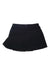 The Sweaty Betty Women's Swift Skort is a plain black, flared-hem performance skort made from sweat-wicking fabric—ideal for athleisure style and shown on a white background.