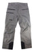 Helly Hansen Mens Garibaldi 2.0 Pant in gray, featuring black zipper thigh pockets, reinforced cuffs, belt loops, and the HH logo on the left pocket. These men's ski pants are displayed flat on a white background.