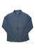 The Tasc Women's Recess Hybrid Jacket, in slate blue, features a plain design with long sleeves and a stand collar, shown laid flat on a white background.