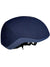 The POC Sports Myelin Helmet, shown from a side angle against a white background, features a dark blue fabric shell with a smooth, rounded design and fabric-textured outer surface.
