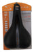 Black bike saddle with center opening, smooth shell and E-Gel support pad
