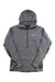The Salewa Men's Boe Alpine Merino Thermal Half Zip Top features a gray body, black camo sleeves and sides, a small white chest logo, and is shown laid flat on a white background—perfect for mountaineering as a base layer.
