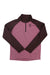The Scott USA Juniors Defined Light 1/2 Zip Pullover is a lightweight outdoor layer with dark purple sleeves and shoulders, a mauve body, two-tone styling, and a logo on the left chest.