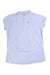 The Sugoi Women's RPM Jersey is a light blue, short-sleeve cycling top with a short neck zipper and small chest logo, shown laid flat on a white background.