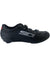 The Sidi Men's Sixty Cycling Shoe is a black performance cycling shoe featuring a perforated surface, white geometric logo, TECNO-4 PUSH SYSTEM dial closure, and high-security Velcro strap.
