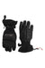 A pair of black Marmot Ultimate Ski Gloves with PrimaLoft insulation, reinforced palms and fingers, adjustable wrist straps, and a drawstring cuff closure. One glove features the Marmot logo.