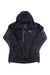 The Salewa Men's Catinaccio Tirol Wool Jacket in black features insulation, a hood, front zipper, zippered chest pocket with an orange pull tab, and a small white logo on the chest, displayed flat on a white background.