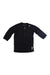 The POC Sports Resistance Enduro 3/4 Jersey is a black mountain bike top with a front zipper, tear-resistant three-quarter sleeves, and a small POC logo near the lower left hem. It is shown laid flat on a white background.
