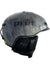 The Pret Men's Cynic X2 Ski Helmet features a gray camo pattern, ear protection, adjustable venting, ventilation holes, a chin strap, and a size S sticker on the side.