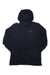 The Rab Women's Ascendor Light Hoody in black is a lightweight, long-sleeve zip-up jacket featuring the Rab logo on the left chest. Laid flat on a white background, it’s perfect for layering during any outdoor adventure.