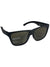 Polarized sunglasses with matte black frame and dark gray lenses