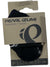 A package of Pearl Izumi Transfer 1 Inch Sock in black, size small, features the brand logo and a size chart for US, EU, and UK on its cardboard packaging, with part of these recycled material socks visible.