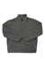 The Sherpa Womens Chamlang Full Zip Jacket, shown in gray and laid flat on a white background, features recycled polyester fleece, long sleeves, a stand-up collar, and two side pockets.