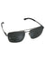 The Smith Outcome Polarized Sunglasses feature rectangular dark ChromaPop lenses for enhanced clarity, thin metal frames, black earpieces, and a SMITH logo sticker on the left lens. Perfect for casual wear.