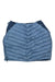 The Rab Women's Cirrus Skirt is a blue insulated skirt featuring Primaloft fill, horizontal stitching, side zippers, and the Rab logo embroidered on the lower right corner.