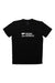 The Mons Royale Mens Icon T-Shirt is a black Merino wool tee with a white Mons Royale logo and text centered on the chest. Naturally odor resistant and breathable, it's designed for all-day comfort.