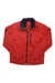 The Helly Hansen Men's Crew Midlayer Jacket is red with a black collar and zipper, zippered chest and side pockets, and features the Helly Hansen logo on the collar and left sleeve.