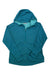 The Simms Womens BugStopper Hoody in teal features long sleeves, a half-zip, kangaroo pocket, lighter teal hood lining, and UPF 50 fabric for sun protection. Shown laid flat on a white background.