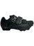 The Serfas Womens Switchback MTB Shoe is a black SPD-compatible cycling shoe with a rugged sole, low-cut design, side ventilation holes, two Velcro straps, and a buckle closure for women who ride mountain bikes.