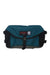 The Osprey Heritage Waist Pack in teal and black is made from water-resistant, recycled nylon and features a front buckle closure plus a rectangular Osprey logo patch.