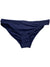 The TYR Women's Lula Classic Bikini Bottom features a simple, classic cut and adjustable waist in dark navy blue, providing stylish sun protection. Displayed against a white background.