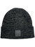 The Thirty Two TM Beanie is a unisex dark gray ribbed knit hat with a folded brim and a front rectangular patch displaying the logo and "Rider Driven Snowboarding".