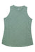 The Tasc Women's Nola Tank Top in light green is sleeveless and laid flat on a white background. It features moisture-wicking, soft fabric with a rounded neckline for a relaxed fit.