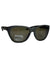 A pair of Smith Shoal Polarized Sunglasses in black featuring a sleek wraparound fit, dark lenses, and the “SMITH” logo on the left lens, displayed against a plain white background.