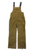 The Picture Womens Elwy Bib Pant features a tan waterproof design with adjustable black shoulder straps, multiple zippered pockets on the chest and legs, and snap closures—perfect for outdoor work or as upgraded women's snow bibs.